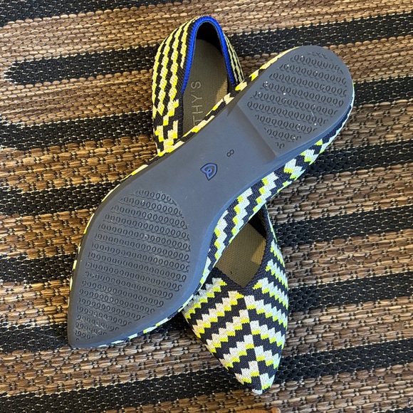 Rothy's Chevron Yellow and Blue Flats - Picture 2 of 2